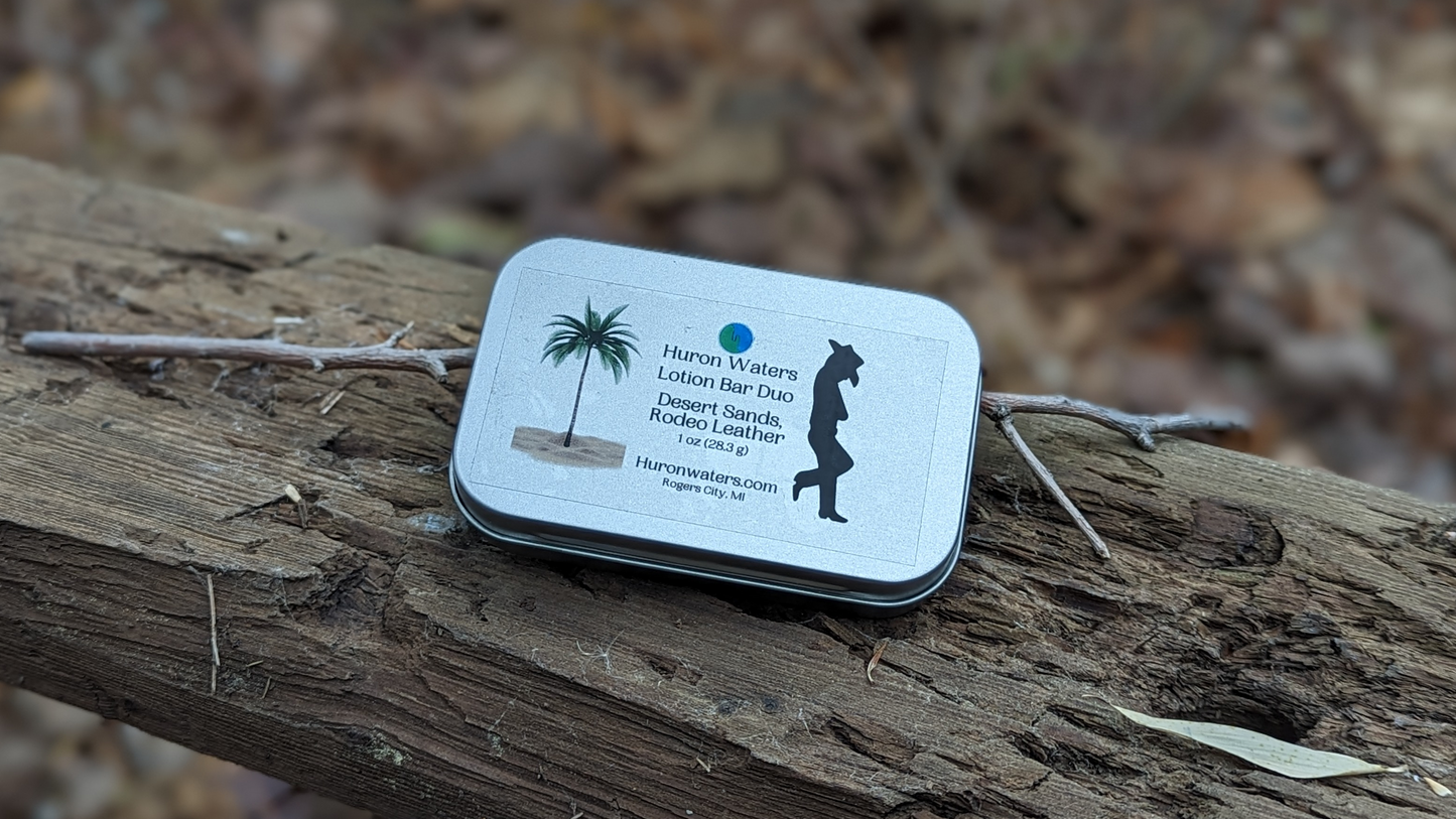 Duo (Desert Sands / Rodeo Leather) Lotion Bar