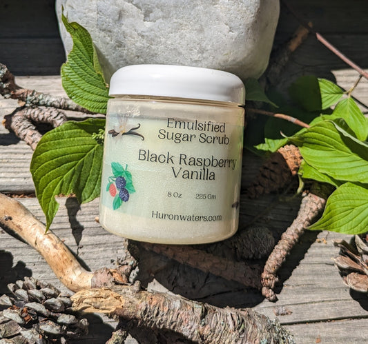 Black Raspberry Vanilla Emulsified Sugar Scrub (8oz)