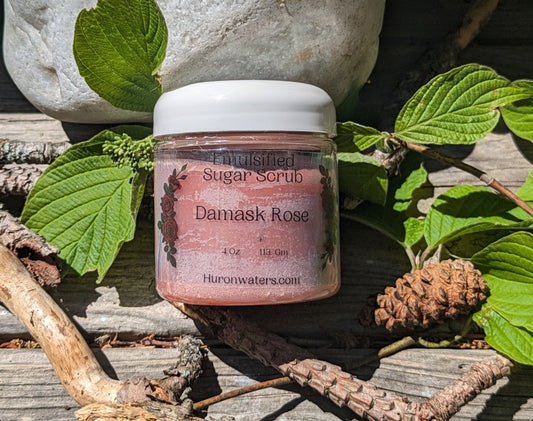 Damask Rose Emulsified Sugar Scrub 4oz