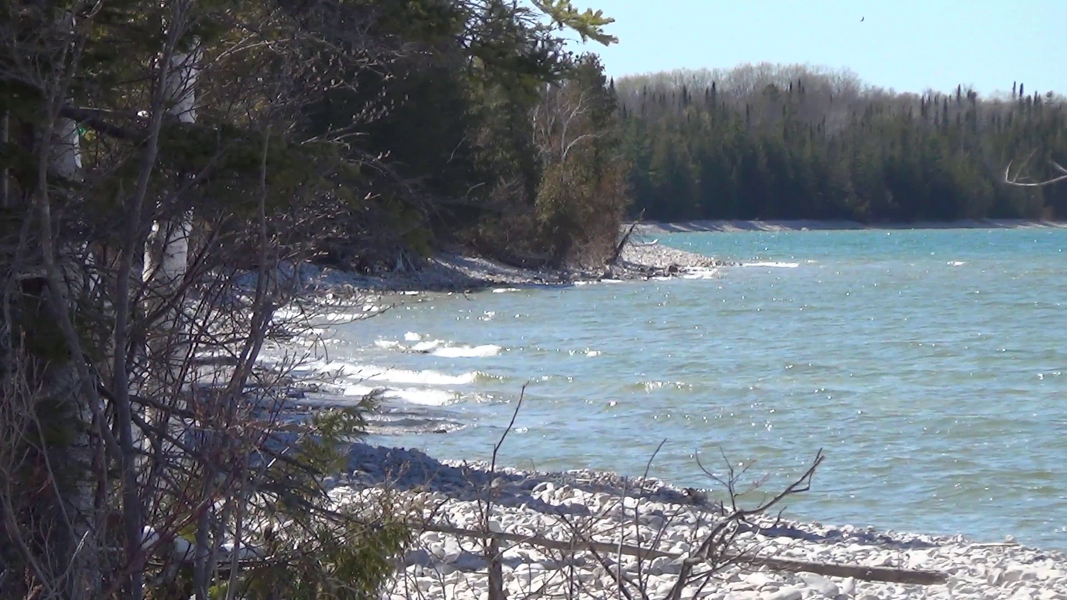 Thompsons Harbor state park on the shore of Lake Huron